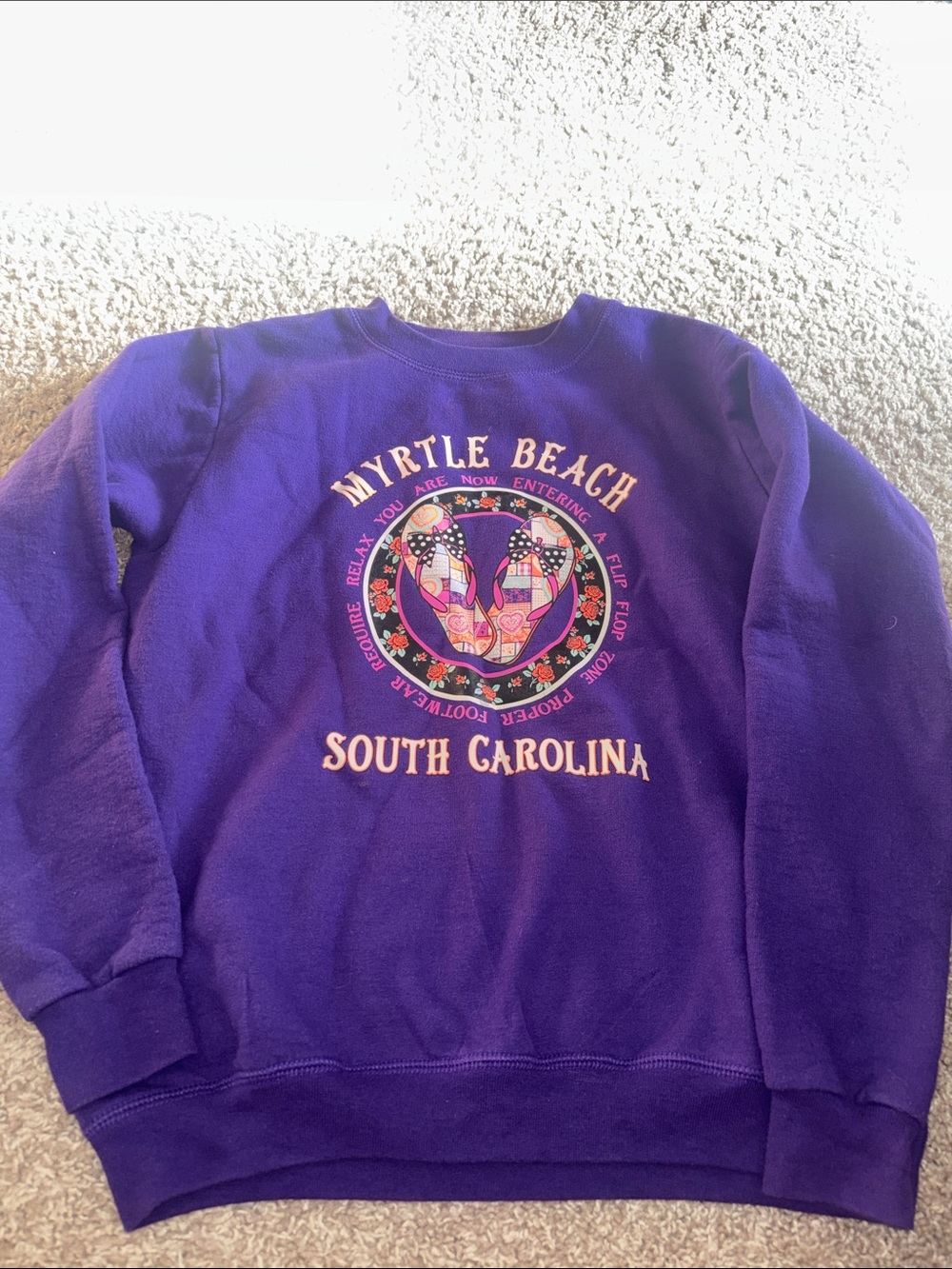 Myrtle Beach South Carolina Purple Graphic Sweatshirt
